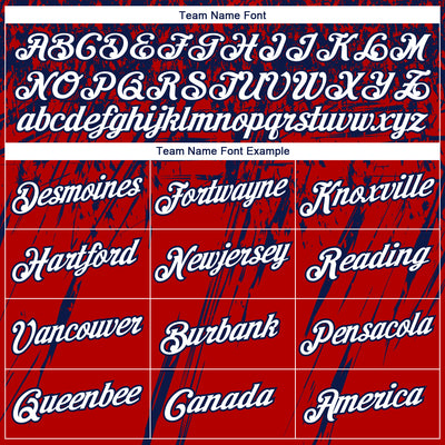 Custom Stitched Red White-Navy 3D Pattern Design Splash Grunge Art Sports Pullover Sweatshirt Hoodie