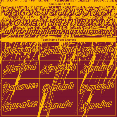 Custom Stitched Crimson Gold 3D Pattern Design Splash Grunge Art Sports Pullover Sweatshirt Hoodie