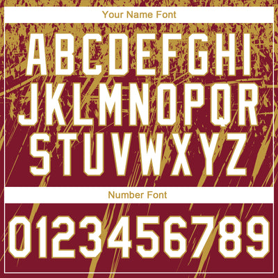 Custom Stitched Crimson White-Old Gold 3D Pattern Design Splash Grunge Art Sports Pullover Sweatshirt Hoodie