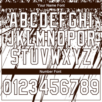 Custom Stitched White Brown 3D Pattern Design Splash Grunge Art Sports Pullover Sweatshirt Hoodie