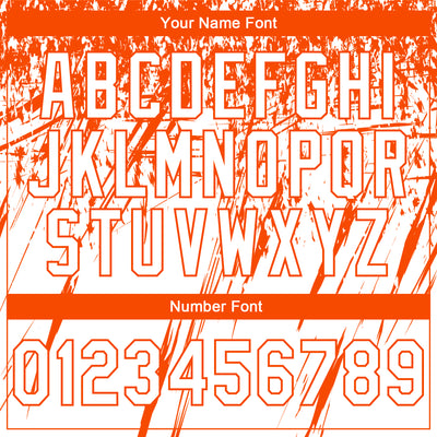 Custom Stitched White Orange 3D Pattern Design Splash Grunge Art Sports Pullover Sweatshirt Hoodie