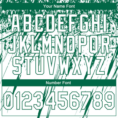 Custom Stitched White Kelly Green 3D Pattern Design Splash Grunge Art Sports Pullover Sweatshirt Hoodie