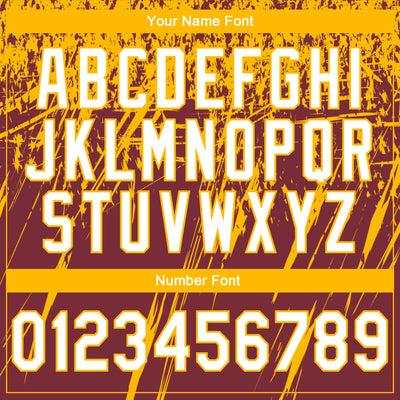 Custom Stitched Burgundy White-Gold 3D Pattern Design Splash Grunge Art Sports Pullover Sweatshirt Hoodie