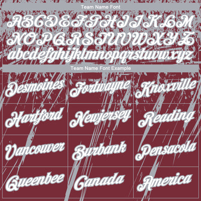 Custom Stitched Burgundy White-Gray 3D Pattern Design Splash Grunge Art Sports Pullover Sweatshirt Hoodie