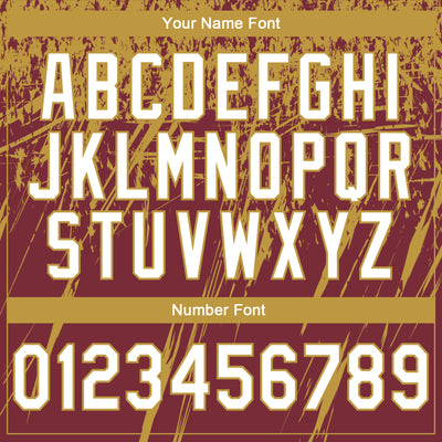 Custom Stitched Burgundy White-Old Gold 3D Pattern Design Splash Grunge Art Sports Pullover Sweatshirt Hoodie