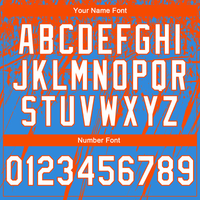 Custom Stitched Powder Blue White-Orange 3D Pattern Design Splash Grunge Art Sports Pullover Sweatshirt Hoodie