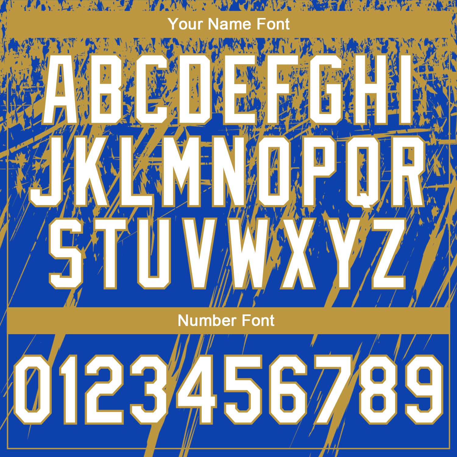 Custom Stitched Thunder Blue White-Old Gold 3D Pattern Design Splash Grunge Art Sports Pullover Sweatshirt Hoodie