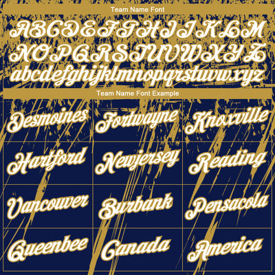 Custom Stitched Navy White-Old Gold 3D Pattern Design Splash Grunge Art Sports Pullover Sweatshirt Hoodie