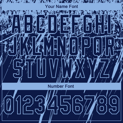 Custom Stitched Navy Light Blue 3D Pattern Design Splash Grunge Art Sports Pullover Sweatshirt Hoodie