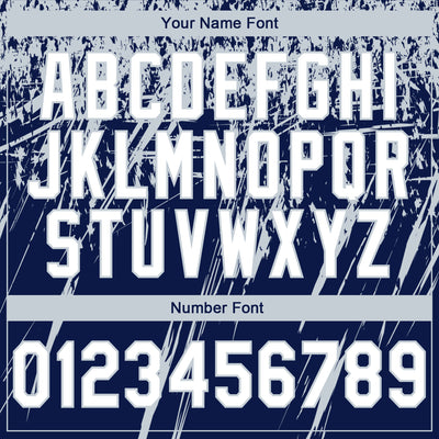 Custom Stitched Navy White-Silver 3D Pattern Design Splash Grunge Art Sports Pullover Sweatshirt Hoodie