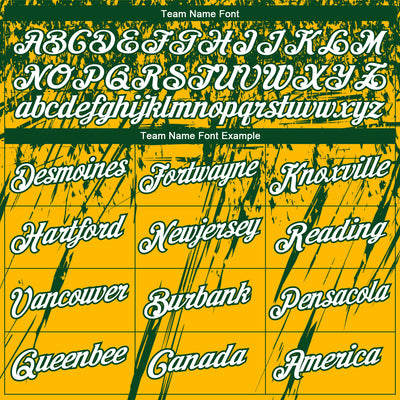 Custom Stitched Gold White-Green 3D Pattern Design Splash Grunge Art Sports Pullover Sweatshirt Hoodie