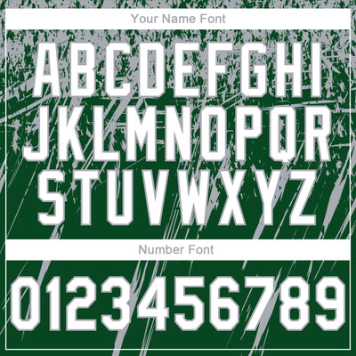 Custom Stitched Green White-Gray 3D Pattern Design Splash Grunge Art Sports Pullover Sweatshirt Hoodie