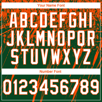 Custom Stitched Green White-Orange 3D Pattern Design Splash Grunge Art Sports Pullover Sweatshirt Hoodie