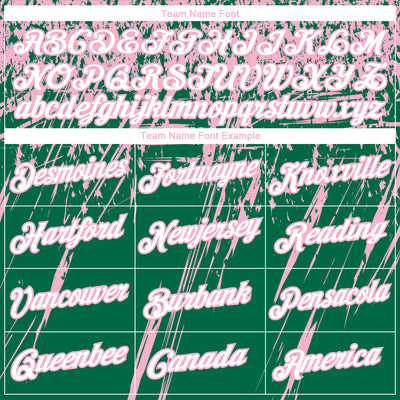 Custom Stitched Kelly Green White-Light Pink 3D Pattern Design Splash Grunge Art Sports Pullover Sweatshirt Hoodie