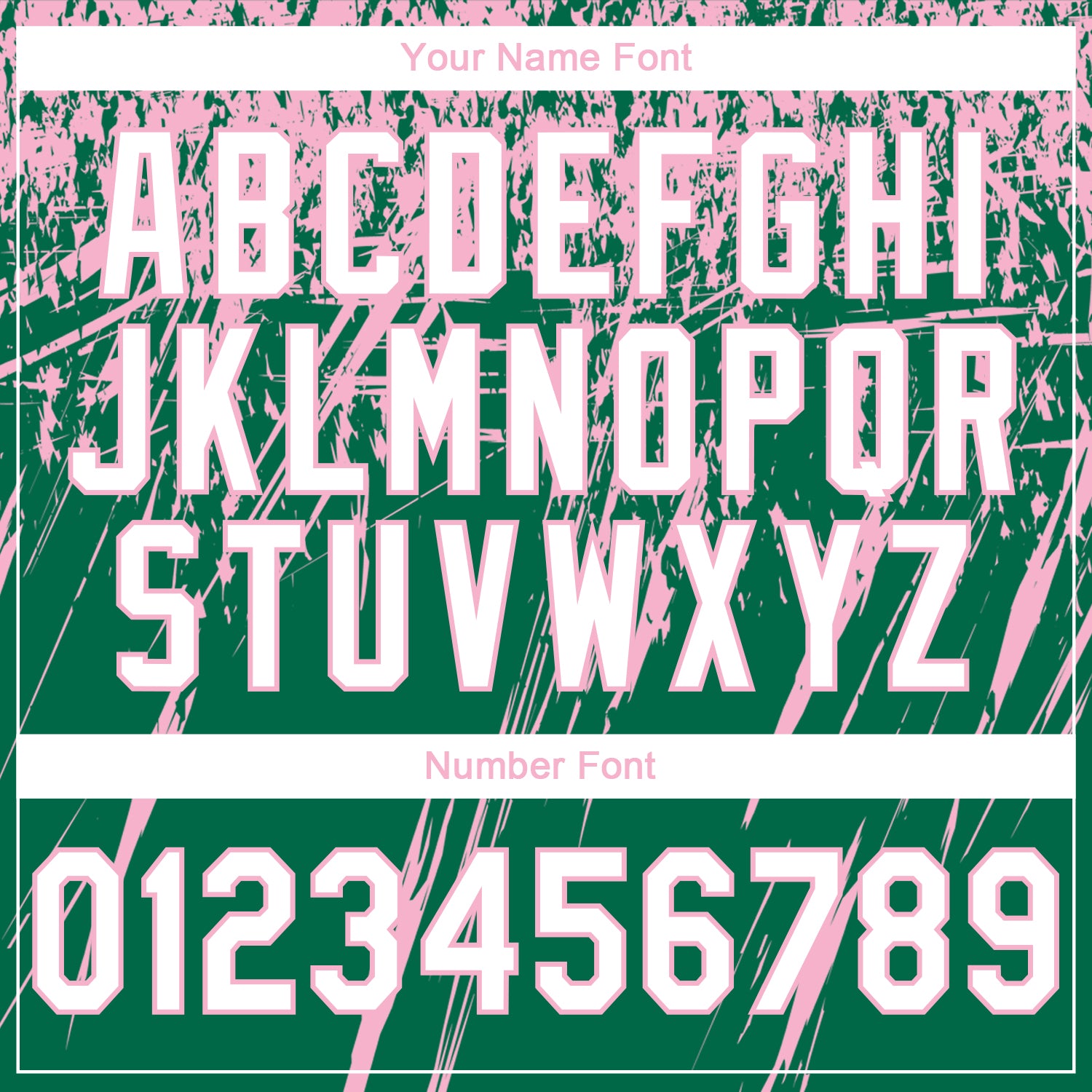 Custom Stitched Kelly Green White-Light Pink 3D Pattern Design Splash Grunge Art Sports Pullover Sweatshirt Hoodie