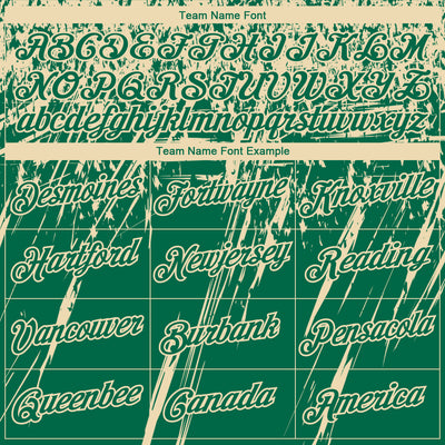 Custom Stitched Kelly Green Cream 3D Pattern Design Splash Grunge Art Sports Pullover Sweatshirt Hoodie