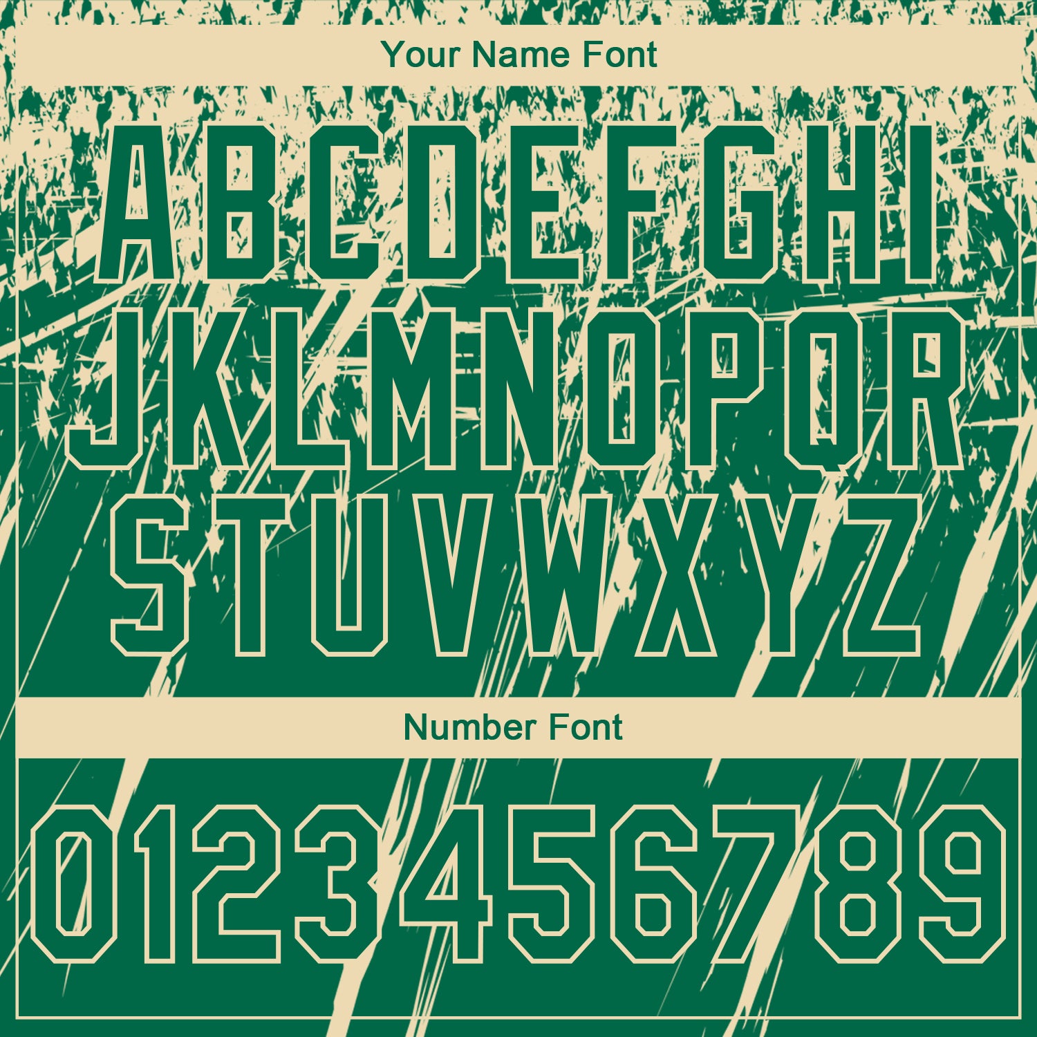 Custom Stitched Kelly Green Cream 3D Pattern Design Splash Grunge Art Sports Pullover Sweatshirt Hoodie