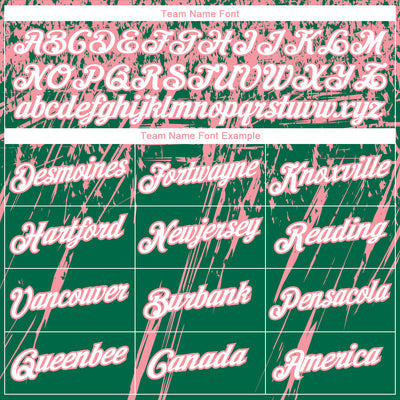 Custom Stitched Kelly Green White-Medium Pink 3D Pattern Design Splash Grunge Art Sports Pullover Sweatshirt Hoodie