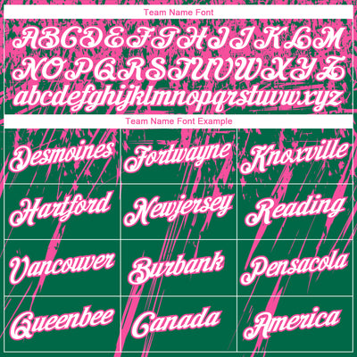 Custom Stitched Kelly Green White-Pink 3D Pattern Design Splash Grunge Art Sports Pullover Sweatshirt Hoodie