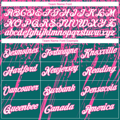 Custom Stitched Teal White-Pink 3D Pattern Design Splash Grunge Art Sports Pullover Sweatshirt Hoodie