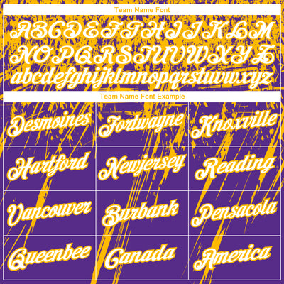 Custom Stitched Purple White-Gold 3D Pattern Design Splash Grunge Art Sports Pullover Sweatshirt Hoodie