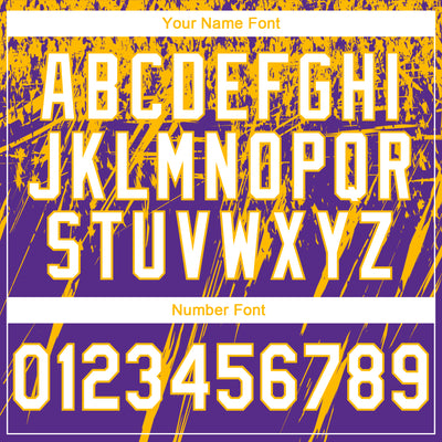 Custom Stitched Purple White-Gold 3D Pattern Design Splash Grunge Art Sports Pullover Sweatshirt Hoodie