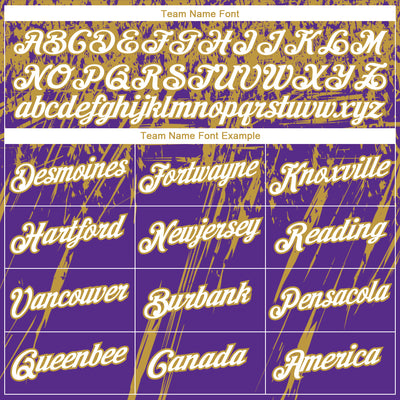 Custom Stitched Purple White-Old Gold 3D Pattern Design Splash Grunge Art Sports Pullover Sweatshirt Hoodie
