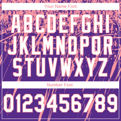 Custom Stitched Purple White-Medium Pink 3D Pattern Design Splash Grunge Art Sports Pullover Sweatshirt Hoodie