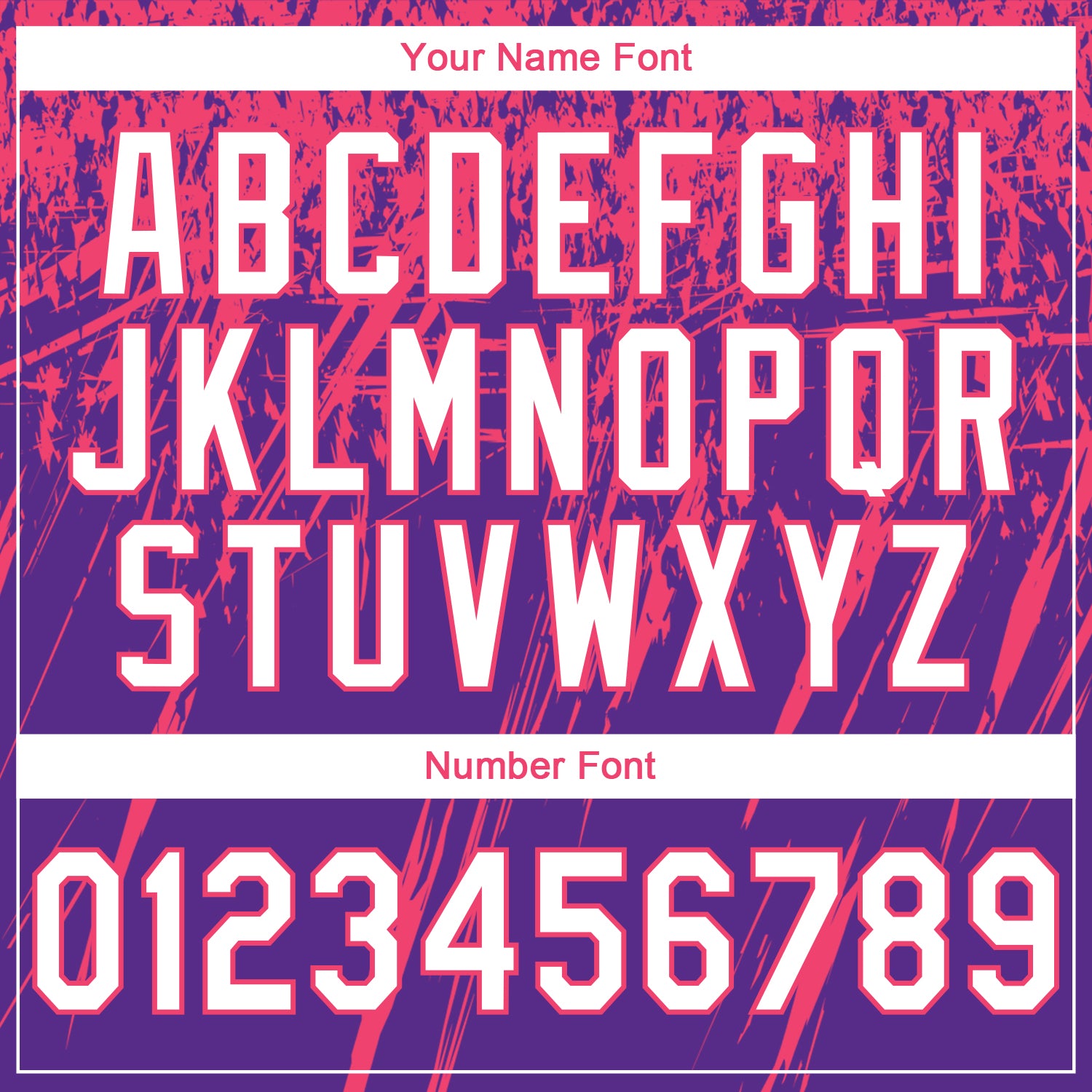 Custom Stitched Purple White-Neon Pink 3D Pattern Design Splash Grunge Art Sports Pullover Sweatshirt Hoodie