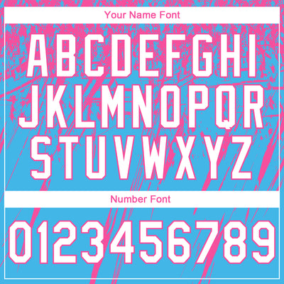 Custom Stitched Sky Blue White-Pink 3D Pattern Design Splash Grunge Art Sports Pullover Sweatshirt Hoodie