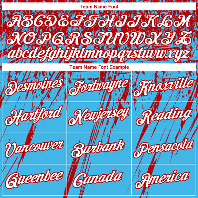 Custom Stitched Sky Blue White-Red 3D Pattern Design Splash Grunge Art Sports Pullover Sweatshirt Hoodie