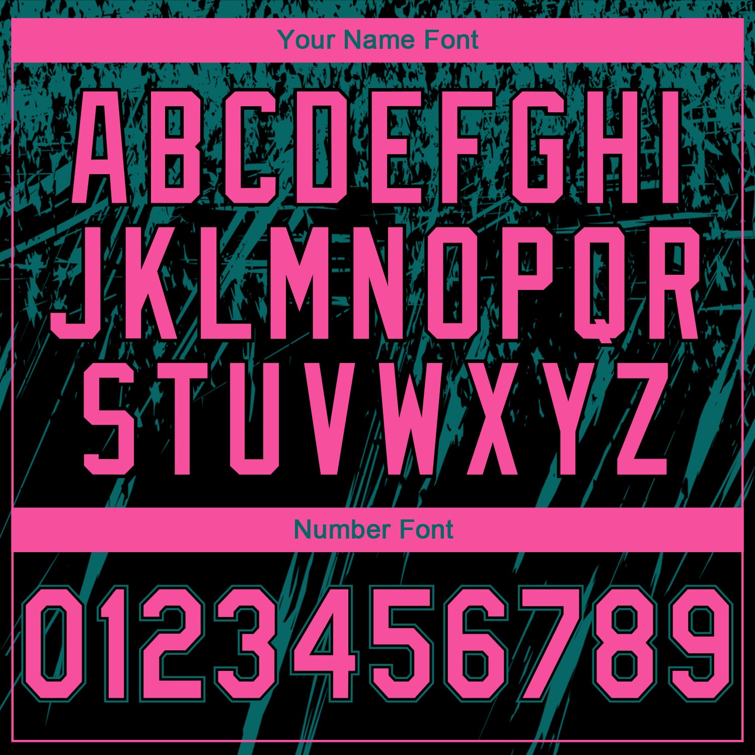 Custom Stitched Black Pink-Teal 3D Pattern Design Splash Grunge Art Sports Pullover Sweatshirt Hoodie