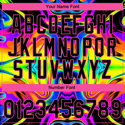 Custom Stitched Black Pink 3D Pattern Design Abstract Iridescent Psychedelic Swirl Fluid Art Sports Pullover Sweatshirt Hoodie