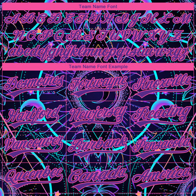 Custom Stitched Black Purple-Pink 3D Pattern Design Magic Mushrooms Over Sacred Geometry Psychedelic Hallucination Sports Pullover Sweatshirt Hoodie