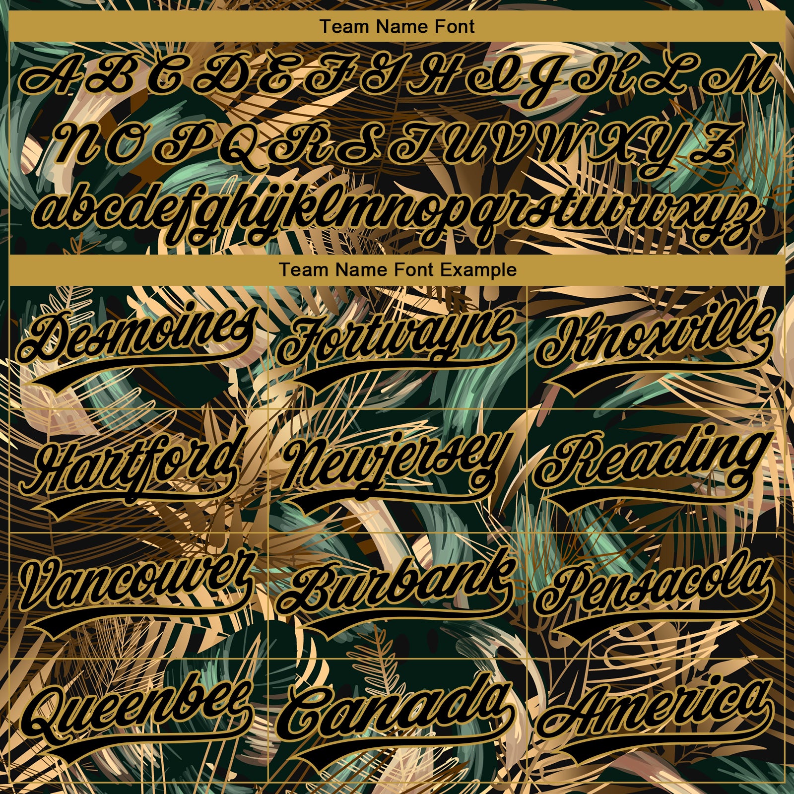 Custom Stitched Black Old Gold 3D Tropical Leaves In The Style Of Jungle And Hawaii Sports Pullover Sweatshirt Hoodie
