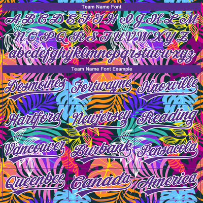 Custom Stitched Purple White 3D Hawaii Palm Trees Sports Pullover Sweatshirt Hoodie