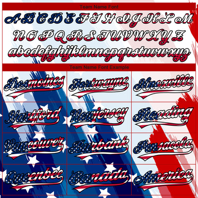 Custom Stitched White USA Flag Royal Black-Red 3D American Flag Sports Pullover Sweatshirt Hoodie