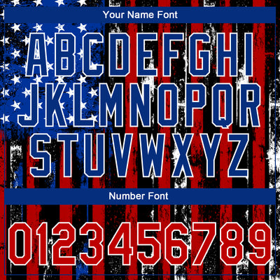 Custom Stitched Black Red Royal-White 3D Distressed American Flag Sports Pullover Sweatshirt Hoodie