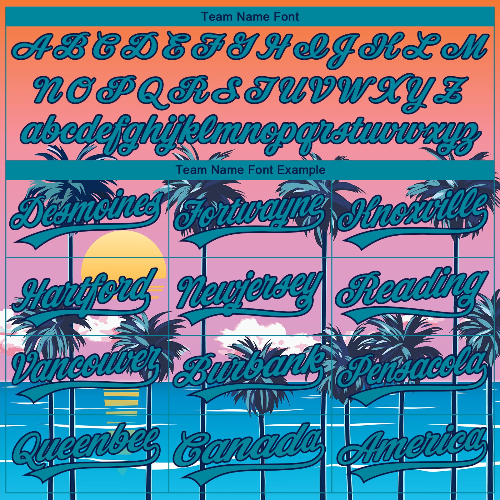 Custom Stitched Orange Teal Pink Blue-Navy 3D Sun Beach Hawaii Palm Trees Sports Pullover Sweatshirt Hoodie