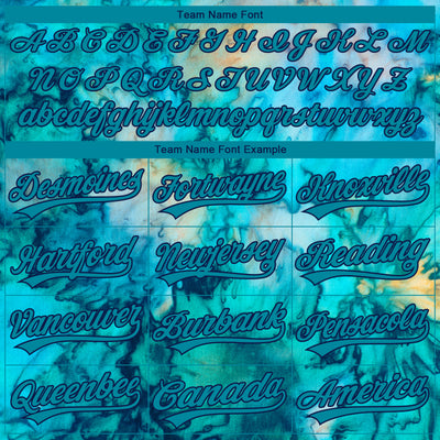 Custom Stitched Tie Dye Teal-Navy 3D Sports Pullover Sweatshirt Hoodie