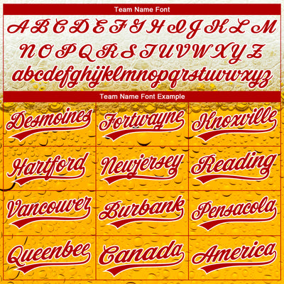 Custom Stitched Yellow Red-White 3D Pattern Design Beer Sports Pullover Sweatshirt Hoodie