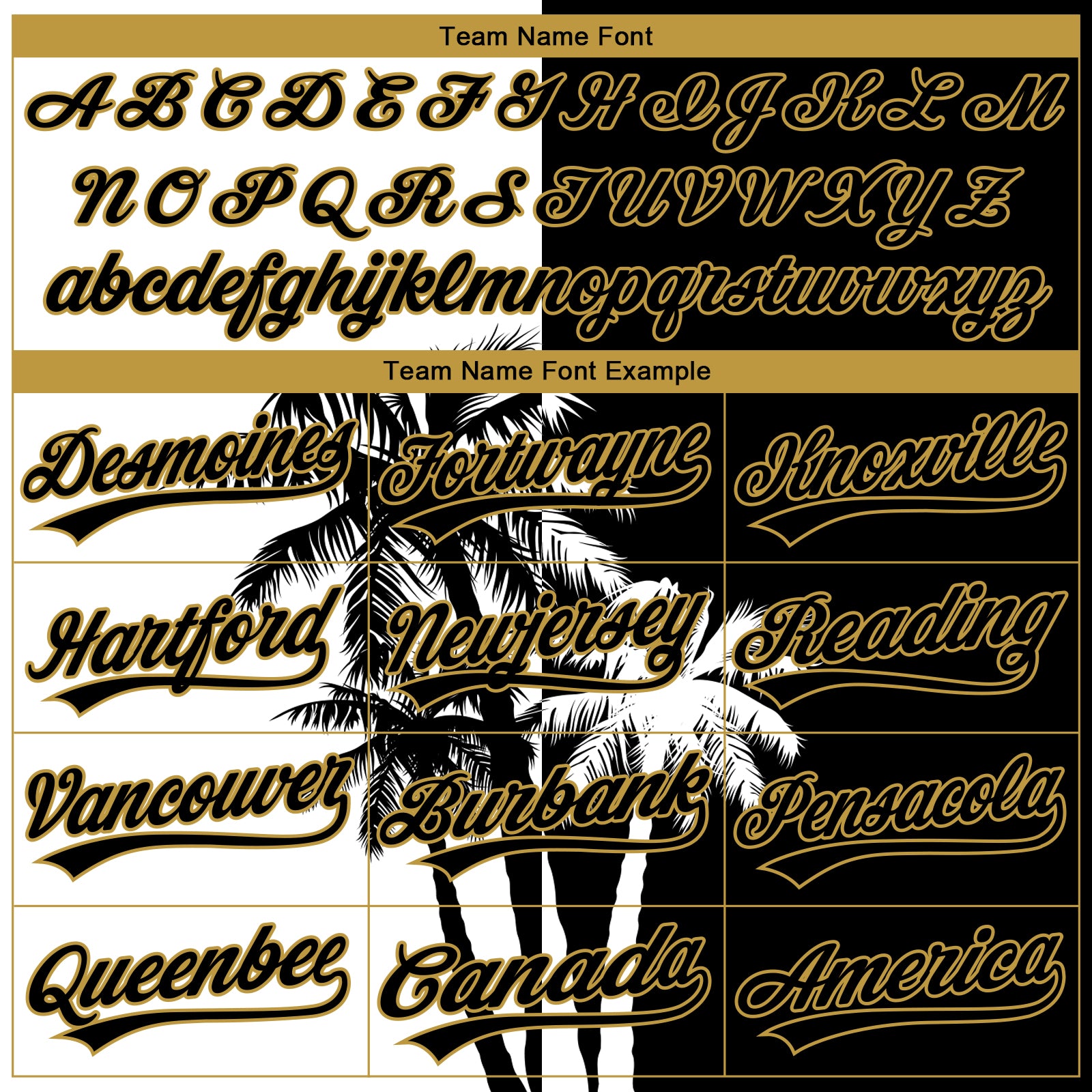 Custom Stitched Black White-Old Gold 3D Hawaii Coconut Trees Sports Pullover Sweatshirt Hoodie