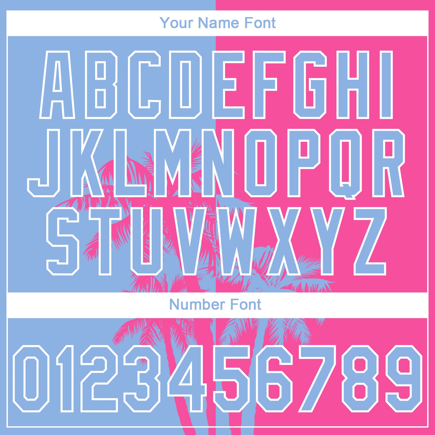 Custom Stitched Pink Light Blue-White 3D Hawaii Coconut Trees Sports Pullover Sweatshirt Hoodie