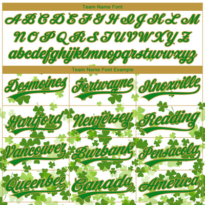 Custom Stitched White Grass Green-Old Gold 3D Pattern Design St. Patrick's Day Shamrock Sports Pullover Sweatshirt Hoodie