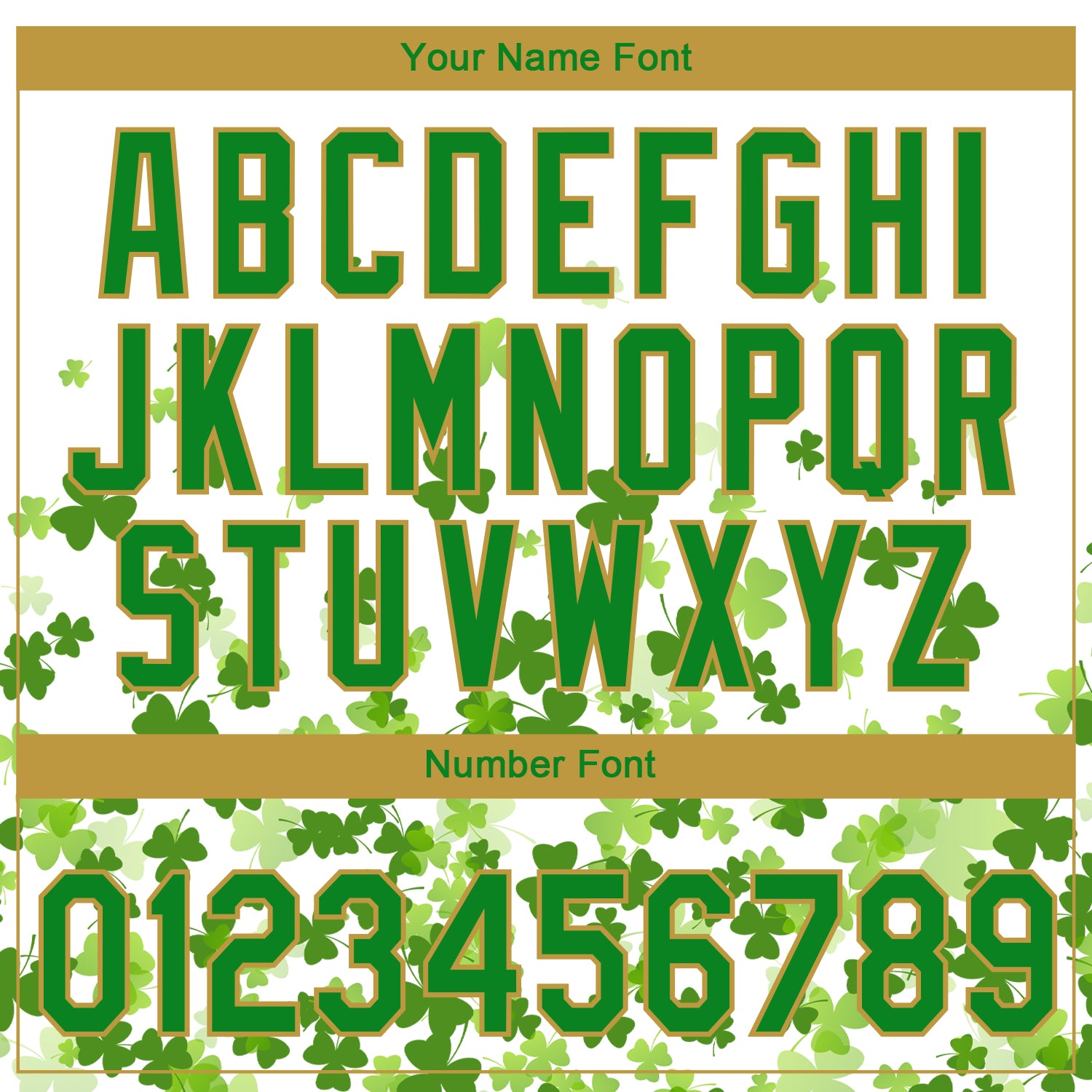 Custom Stitched White Grass Green-Old Gold 3D Pattern Design St. Patrick's Day Shamrock Sports Pullover Sweatshirt Hoodie