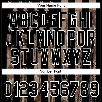 Custom Stitched Black Camo-White 3D American Flag Sports Pullover Sweatshirt Hoodie