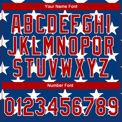 Custom Stitched Royal Red-White 3D American Flag Sports Pullover Sweatshirt Hoodie