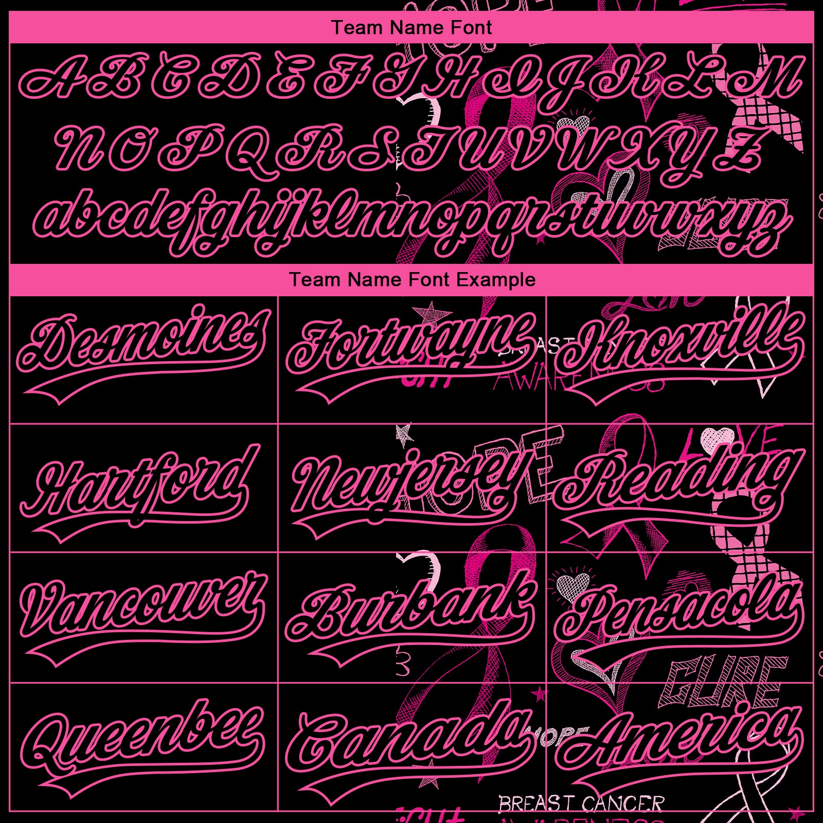 Custom Stitched Black Pink 3D Pattern Design Pink Ribbon Breast Cancer Awareness Month Women Health Care Support Sports Pullover Sweatshirt Hoodie