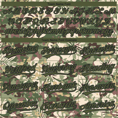 Custom Stitched Camo Olive-Black 3D Hawaii Palm Plant Sports Pullover Sweatshirt Salute To Service Hoodie