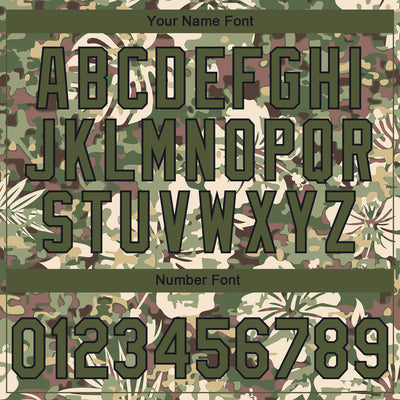 Custom Stitched Camo Olive-Black 3D Hawaii Palm Plant Sports Pullover Sweatshirt Salute To Service Hoodie